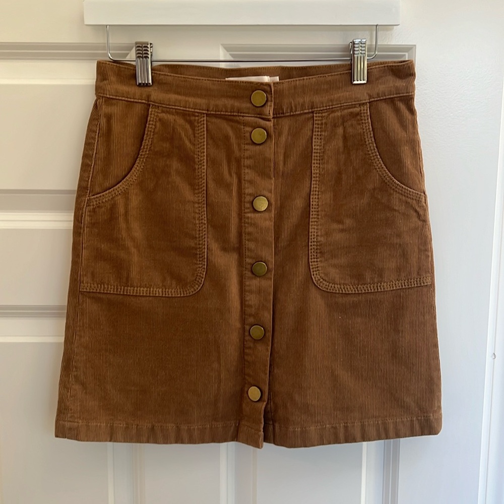 Tory Burch - size 0 - tan corduroy skirt